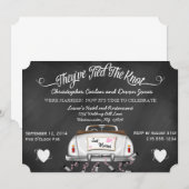 Invitation à la fin d'un mariage Vintage convertib (Devant / Derrière)