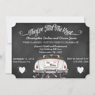 Invitation à la fin d'un mariage Vintage convertib