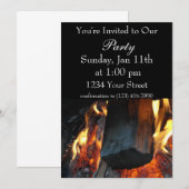 Invitation à la flamme de feu de fête (Devant / Derrière)