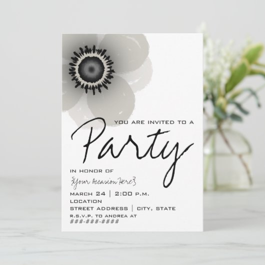 Invitation à la Fleur d'Anemone (Debout devant)