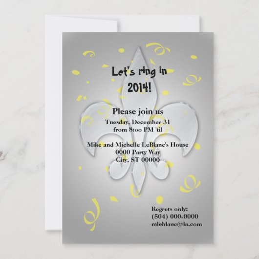 Invitation à la Fleur de Lis Crawfish (Dos)