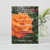 Invitation à la fleur rose orange (Debout devant)
