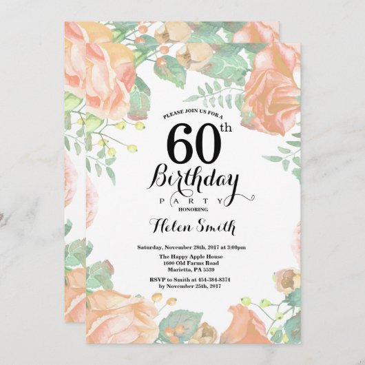 Invitation à la florale de la pêche botanique 60e  (Devant / Derrière)