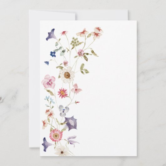 Invitation à la florale de thé nuptiale (Dos)