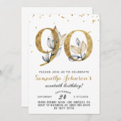 Invitation à la florale d'or du 90e anniversaire (Devant / Derrière)