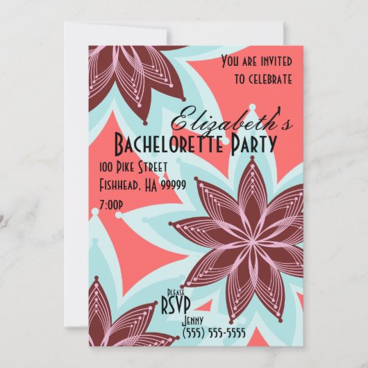 Invitation à la Flowers Bachelorette Party (Devant)
