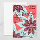 Invitation à la Flowers Bachelorette Party (Devant / Derrière)