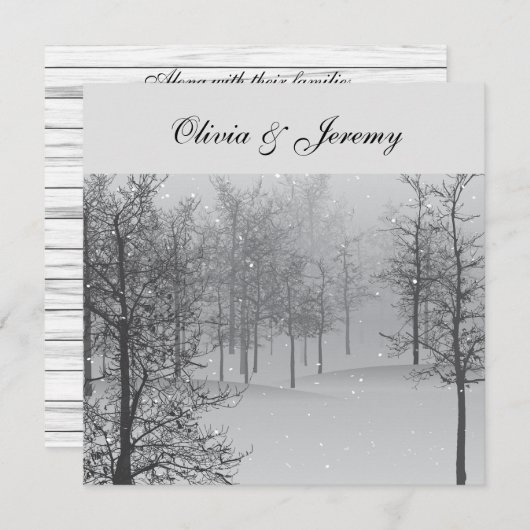 Invitation à la forêt d'hiver (Devant / Derrière)