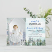 Invitation à la forêt d'hiver de ONE derland pour (Debout devant)