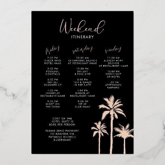 Invitation à la fouille du week-end d'anniversaire (Verso)