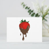 invitation à la fraise au chocolat (Debout devant)