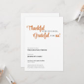 Invitation à la Friendsgiving (Devant/Arrière en situation)