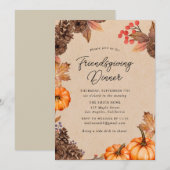 Invitation à la Friendsgiving de citrouille (Devant / Derrière)