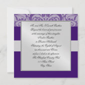Invitation à la frontière avec un monogramme pourp (Dos)