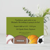 Invitation à la frontière des boules de sport (Debout devant)