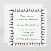 Invitation à la frontière des feux de Noël (Devant / Derrière)