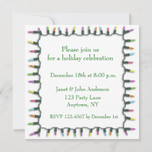Invitation à la frontière des feux de Noël