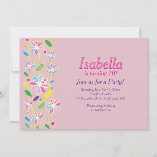 Invitation à la frontière des fleurs (Devant)