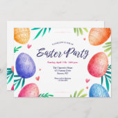 Invitation à la frontière des oeufs de la fête de  (Devant / Derrière)