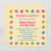 Invitation à la frontière des oeufs de Pâques (Devant / Derrière)