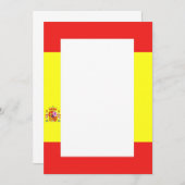 Invitation à la frontière du drapeau espagnol (Devant / Derrière)