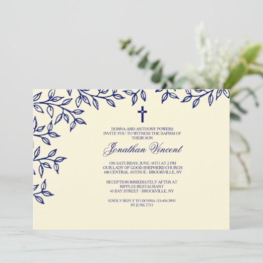 Invitation à la frontière feuille (Debout devant)