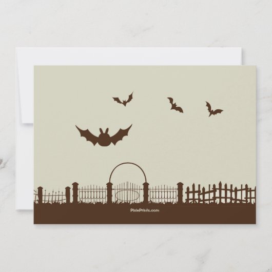 Invitation à la frontière Halloween (Dos)