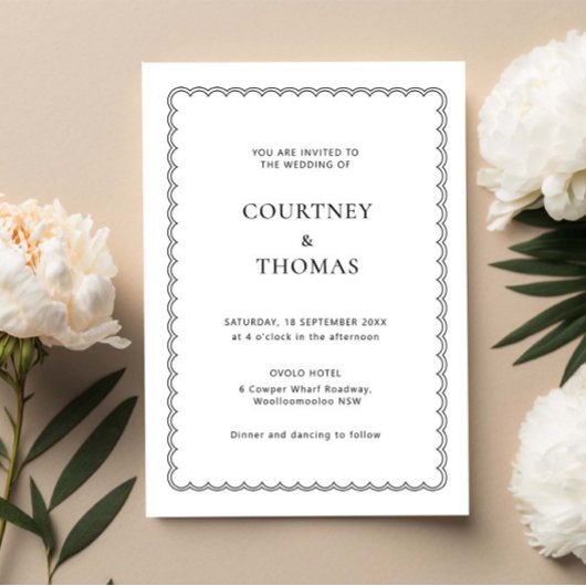 Invitation à la frontière minimaliste et simple à 