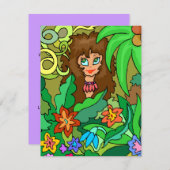 INVITATION À LA FUN JUNGLE THÈME DE LA FÊTE D'Anni (Devant / Derrière)