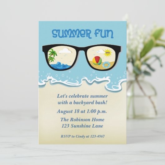 Invitation à la Fun Party d'été (Debout devant)