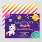 Invitation à la galaxie de l'espace licorne (Devant / Derrière)