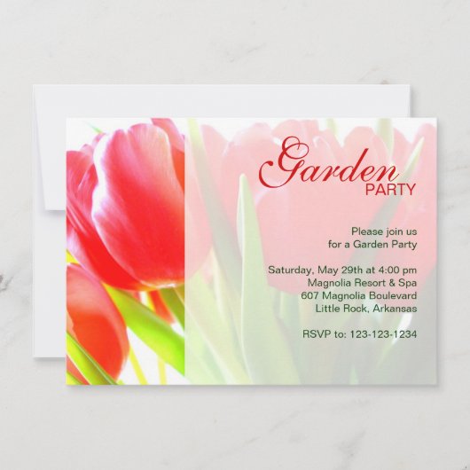 Invitation à la Garden Party (Devant)