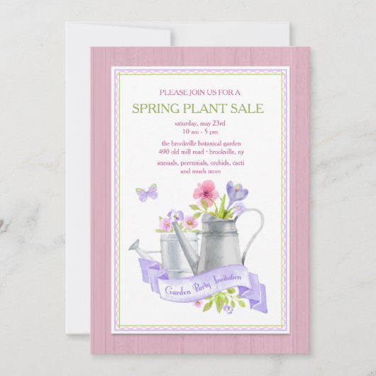 Invitation à la Garden Party (Devant)