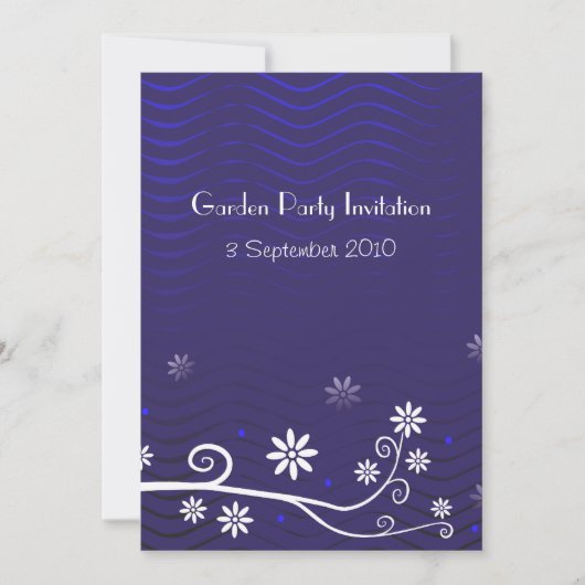Invitation à la Garden Party| Bleu (Devant)