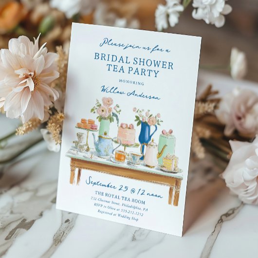Invitation à la garden-party pour la future mariée