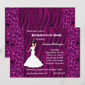 Invitation À La Girafe Rose Chaude Et À La Fête Zé (Devant / Derrière)