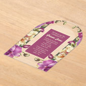 Invitation à la graduation acrylique des orchidées (Poser)