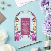 Invitation à la graduation acrylique des orchidées (Insitu (Mariage))