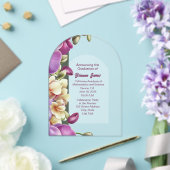 Invitation à la graduation acrylique des orchidées (Insitu (Mariage))