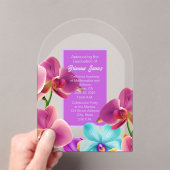 Invitation à la graduation acrylique des orchidées (In situ (ordinateur de poche))