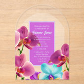 Invitation à la graduation acrylique des orchidées (Recto)