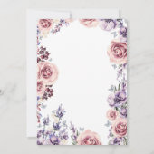 Invitation à la graduation d'aquarelle florale pou (Dos)