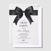 Invitation à la graduation de Black Bow | Élégant (Compenser)