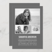 Invitation à la graduation de la ligne de temps si (Devant / Derrière)