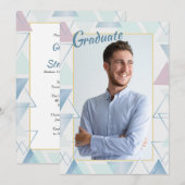 Invitation à la graduation de la photo de cadre tr (Devant / Derrière)