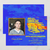 Invitation à la graduation de la photo liée au col (Devant / Derrière)