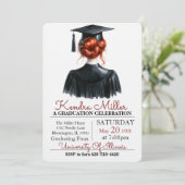 Invitation à la graduation de l'aquarelle noire (Debout devant)