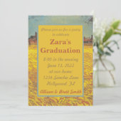 Invitation à la graduation des champs de blé Sunse (Debout devant)