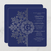 Invitation à la graduation d'impression d'argent (Devant / Derrière)