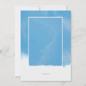 Invitation à la graduation du cadre bleu ciel (Dos)